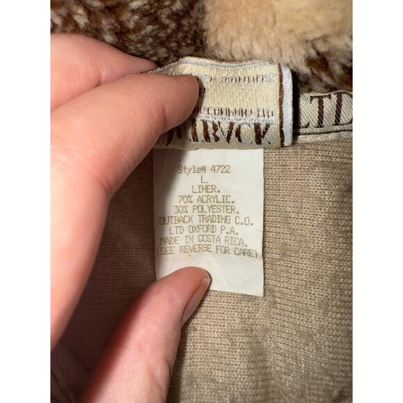 Vtg 90s Outback Trading Company Size Large Fleece Vest Equestrian Horse Fox Hunt - Picture 6 of 7